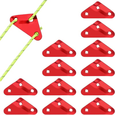 12 Stuks Aluminium Touwspanners voor Kamperen, Tent Accessoires en Buitenactiviteiten, Ideaal voor Tenten en Picknicks