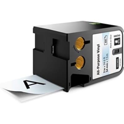 DYMO 1868745 XTL tape vinyl zwart op transparant 54mm (origineel)