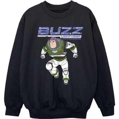 Disney Meisjes Lightyear Buzz Sprong naar Actie Sweatshirt (Zwart)