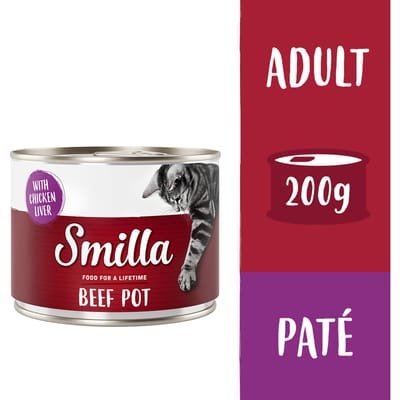 Smilla Rundvlees 6 x 200g Kattenvoer - Rund met Kippenlever