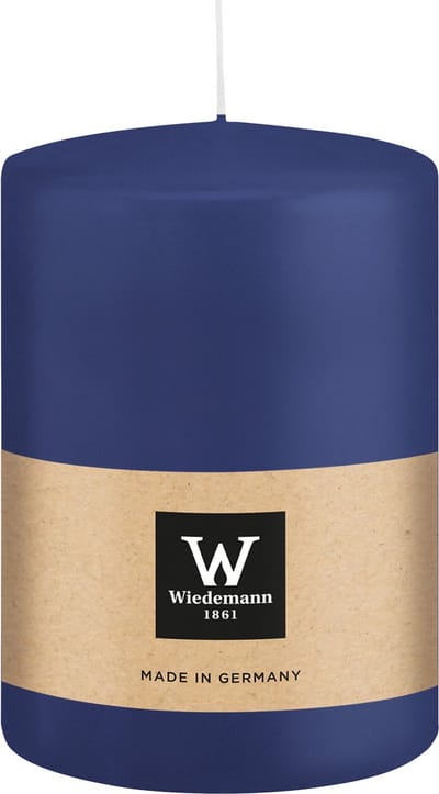 Wiedemann Cilinderkaars/stompkaars groot - donkerblauw - 15 x 10 cm - 113 branduren - zuilkaarsen