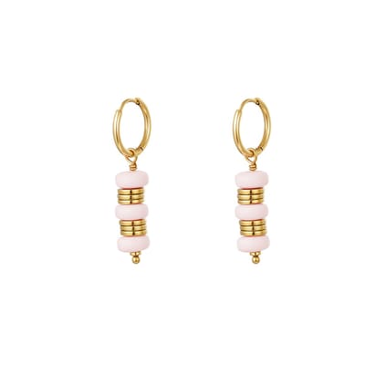 Oorbellen Yehwang Dangling roze  - #summergirls collection