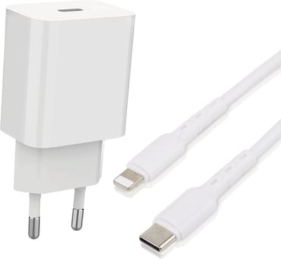 Snellader geschikt voor iPhone & iPad - Lightning - 20w - 2 Meter - Wit