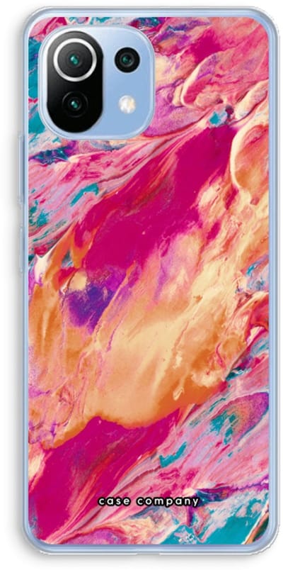 Case Company® - Hoesje geschikt voor Xiaomi Mi 11 Lite hoesje - Pastel Echoes - Soft Cover Telefoonhoesje - Bescherming aan alle Kanten en Schermrand