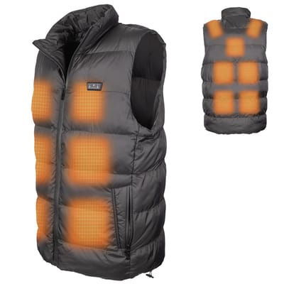 HEATDRY® Clothing - Verwarmde Bodywarmer Heren - BodyPuffed - Bodywarmer Verwarmd Outdoor - Black - Mannen - Maat: XS