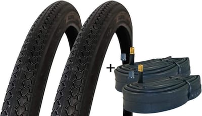 2x Fietsbanden 26 Inch 26x1 3/8 (37-590) Draadbanden voor Stadsfiets en Toerfiets