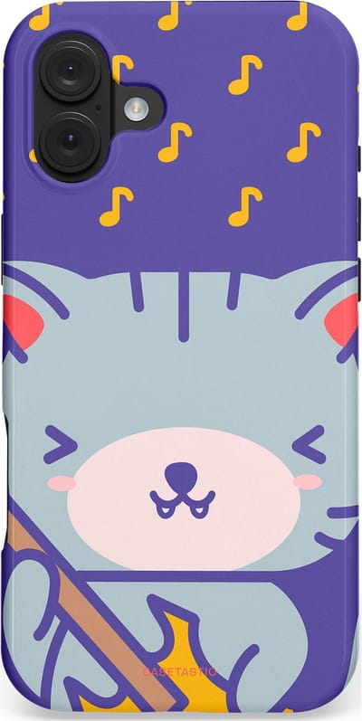 Casetastic hoesje geschikt voor Apple iPhone 16 Plus - MagSafe - Dubbellaagse bescherming - Katten beat - Fashion Case - Lavendel Zilver