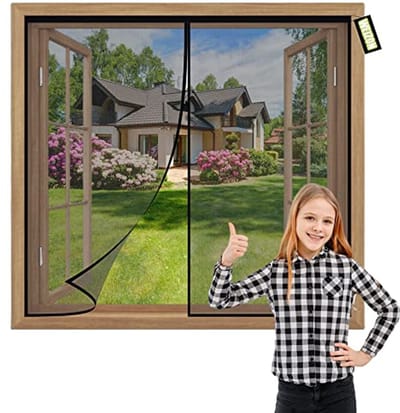 Automatisch sluitend magnetisch vliegscherm 90x105 cm voor een insectenvrije kamer
