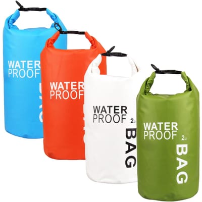 Waterdichte Droge Tas Lichtgewicht Rolsluiting Zak voor Kajakken Zwemmen Kamperen Backpacken Wit Blauw Oranje Groen 2L elk red