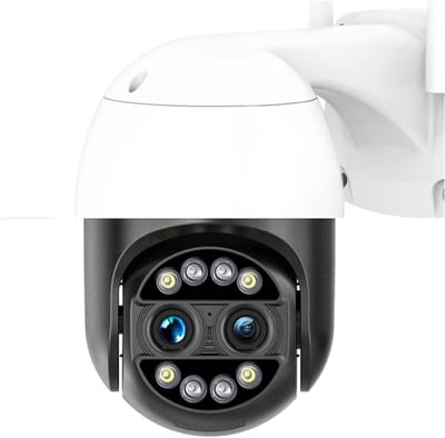 Beveiligingscamera's, 4K 8MP Verrekijker Security Camera Outdoor PTZ Dual Lens 4MP HD Surveillance CCTV IP AI Tracking p2P IP66(8MP,64GB SD Card)