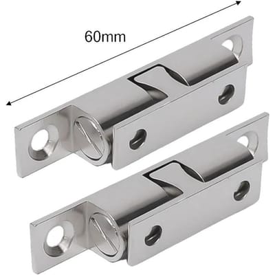1 stuks Meubeldeur Kogelvanger Messing Dubbele Roller Veer Kogelvanger Sluitingen Kast Deur Verstelbare Spanning Sluiting 60mm