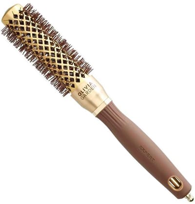 Olivia Garden Expert Blowout Borstel Wavy Bristles Gold&Brown Brush Curl Ø25mm
