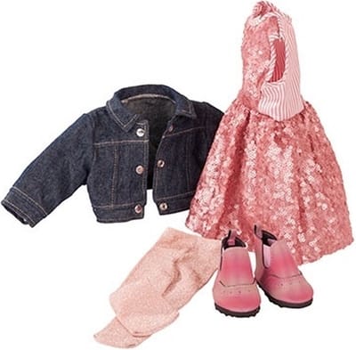 Kledingset Glitter Glamour (5 delig) XL