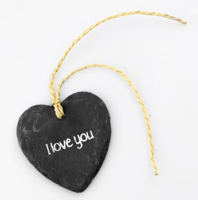 Paperdreams - Hartje Natuursteen - I love you - Valentijnsdag versiering - Valentijnsdag cadeau - valentijnsdag