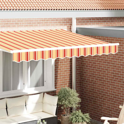 vidaXL Vervangende volant voor 2,5 m Geel en oranje gestreept