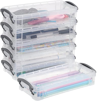 Dailygoods- Potlooddoos Stapelbaar - Opbergdoos - Doorzichtig
