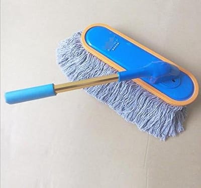 Auto Reinigingsborstel - Wasborstel Lange Steel - Auto Buiten Reinigen - Nanometer Microvezel - 72 cm Lengte - Blauw