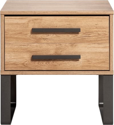 B Bright Nachtkast Craft 2 laden - 40 x 48 x 43 cm - eiken