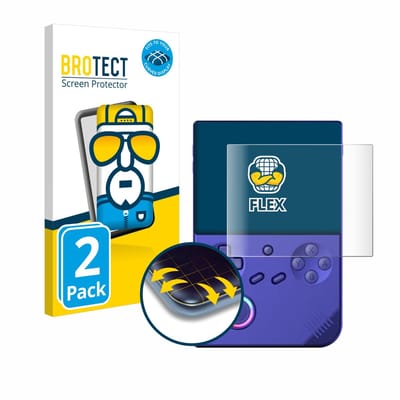 BROTECT - Screenprotector voor Anbernic RG40XXV - Folie Beschermfolie transparant volledig dekking - 2 Stuks