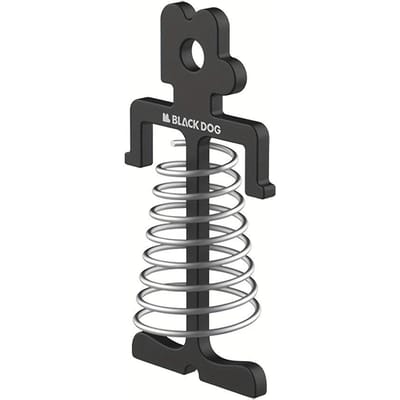 Clous de sol d'extérieur Blackdog Black Dog Clous de sol fixes pour tente Clous coupe-vent Clous de camping en alliage d'aluminium Pack of 1 black