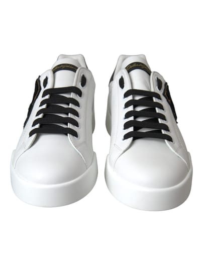 Dolce & Gabbana Witte Leren DG Logo Casual Lage Sneakers Schoenen