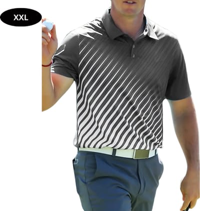 Bovista Golf Shirt Heren - T-shirt - Golfkleding - Golfen - Golf Accessoires - Polo Shirt - Donker Grijs - Maat XXL