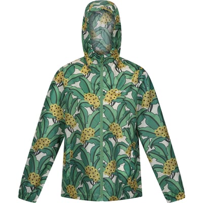 Veste Imperméable Pliable à Motif Floral Tropical Regatta pour Femme 10 UK vert