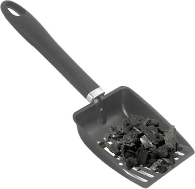 Aszeef Schop - Kolenschep - Haard Onderhoud - Hittebestendig Staal - 30 cm - Zwart