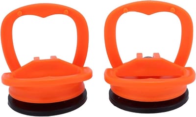 Draagbare Glaszuiger - Zuignap Lifter - Veilig Voorwerpen Dragen - Krachtige Zuigkracht - 2 Stuks - Zwart