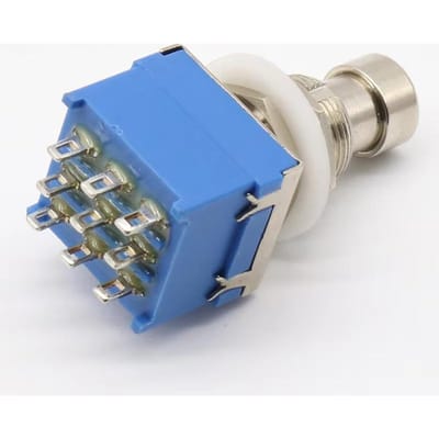 1 pièce 3Pdt 9 broches Interrupteur à bouton-poussoir pour effets de guitare Interrupteurs à pédale Interrupteur d'effet de guitare Accessoires de guitare