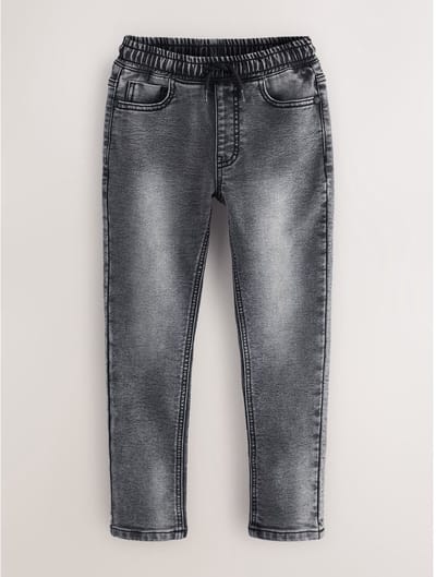 Next - Jongens - Jeans met elastische taille en strakke pasvorm - Grijs