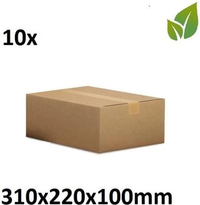 verpakkingdeals Gerecycled  10 stuks  Verzenddoos 310 x 220 x 100 mm bruin