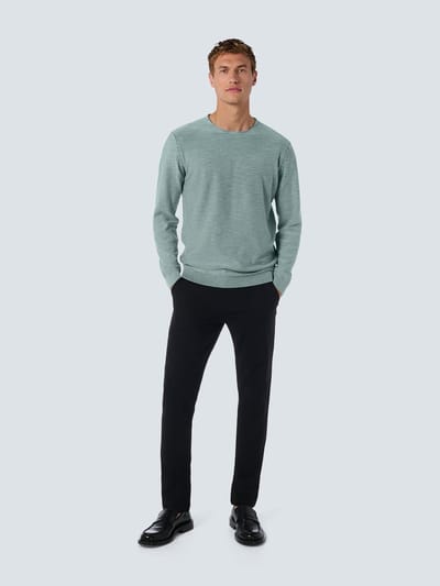 Sweater met ronde hals, geverfd en stone washed afwerking