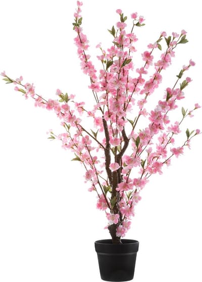 Atmosphera Kunstplant kersenboom met bijpassende pot - 60x60x100cm - Multi