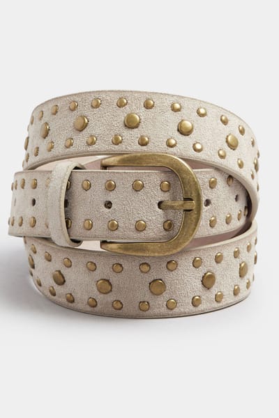 Yours Bruine Riem Van Imitatiesuède Met Studssize 42-44