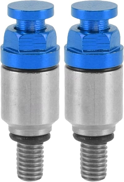 2 Stuks M5x0.8 Vork Luchtventiel Aluminium Drukontlastingsklep Vervanging voor CRF150R CR125R CR250R CRF250R (Blauw) - Verbeterde Luchtcirculatie en Prestaties