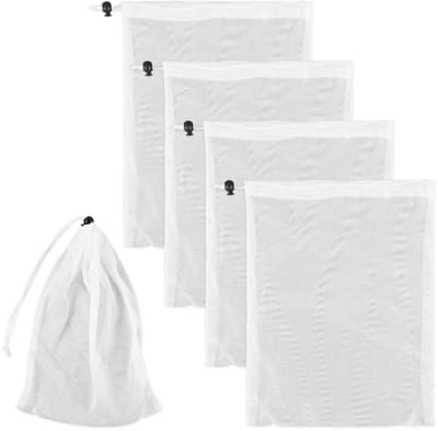Dailygoods- Filterzak Vervanging 30x23cm - Fijnmazige Filterzak - Zwembadreiniger - Bladzak - Nylon - 4 Stuks - Zwembadnet