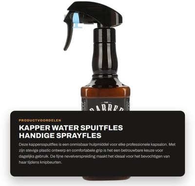 Dailygoods- Spuitfles Professioneel - Kapperswater Sproeier - Duurzaam Plastic - Fijne Nevel - Uniek Design - Comfortabele Grip - Waterfles
