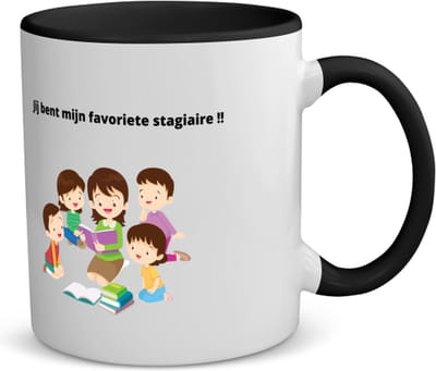 Akyol - jij bent mijn favoriete stagiaire koffiemok - theemok - zwart - Stagiair - iemand die stage loopt - verjaardagscadeau - cadeau - kado - geschenk - gift - verjaardag - collega's - 350 ML inhoud