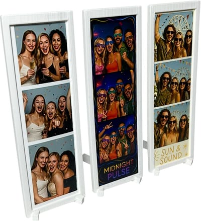 Fotostriphouder - Wit - 3 Stuks - Fotohouder - Fotolijst - Fotolijstje - Fotostandaard - 5 x 15