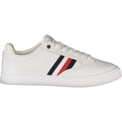 Tommy Hilfiger Bianco Leren Sneakers voor Heren