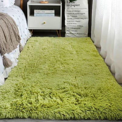 Ins Langharig Tapijt Modern Eenvoudig Computerstoelmat Yogamat Wasbaar Rond Woonkamer Slaapkamer Beddeken 50*80cm
