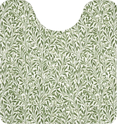 WC mat met uitsparing 55x60 cm - Antislip - Botanisch - Takken - Groen - Toiletmat met uitsnijding - Vloermat - Douchemat - Toilet tapijt - Toiletmatten