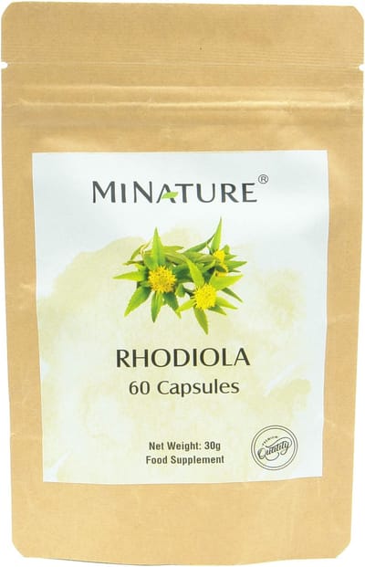 Rhodiola Capsules 60 stuks - 450mg Poeder van Rhodiola Rosea per Vegan Capsule - Rozewortel