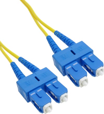 BeMatik - Glasvezelkabel SC/UPC naar SC/UPC single mode duplex 9/125 50 cm OS2