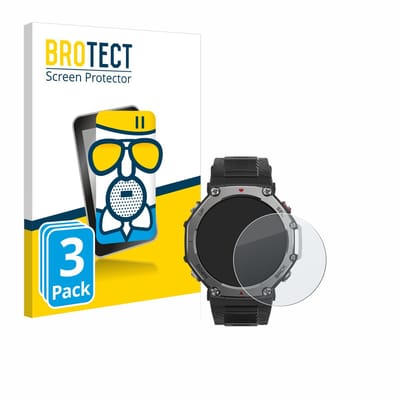 BROTECT - Screenprotector voor Huami Amazfit T-Rex 3 - Folie Beschermfolie Beschermglas matte 3 Stuks
