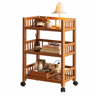 HomeGoodies - Multifunctionele rolwagen - 3 lagen - Keukentrolley - Ideaal voor keuken-badkamer-woonkamer-kantoor - 82x50x30cm
