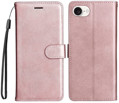 Coverup Hoesje - Geschikt voor iPhone 16e / 17e Hoesje - Coverup Book Case - Rose Gold