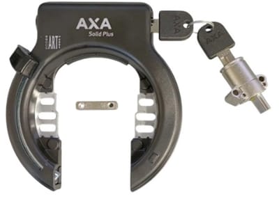 Axa ringslot Solid Plus ART2 + Bosch powertube 3 accu slot - Zwart