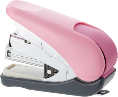 Stevige Nietmachine voor 32 Vel - Platte Bundel - Compact en Ergonomisch - Roze